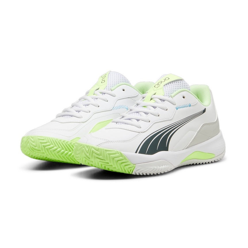 Puma Tennis Shoes Nova Smash All court White/Lime Men's