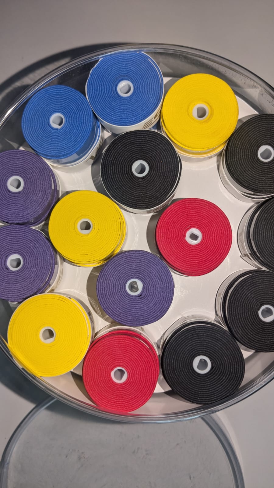 VS BADMINTON PU - OVERGRIP (CUSHION BOUND) - PACK OF 6 - ASSORTED COLOURS