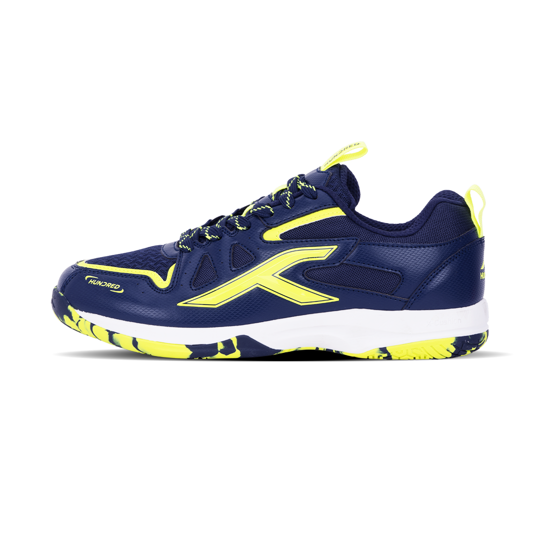 Hundred Xoom II Badminton Shoes - NAVY / LIME - IMPORTED MODEL