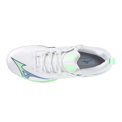 MIZUNO WAVE CLAW NEO 3 UNISEX BADMINTON SHOES - White/Neo Mint/Harbor Mist