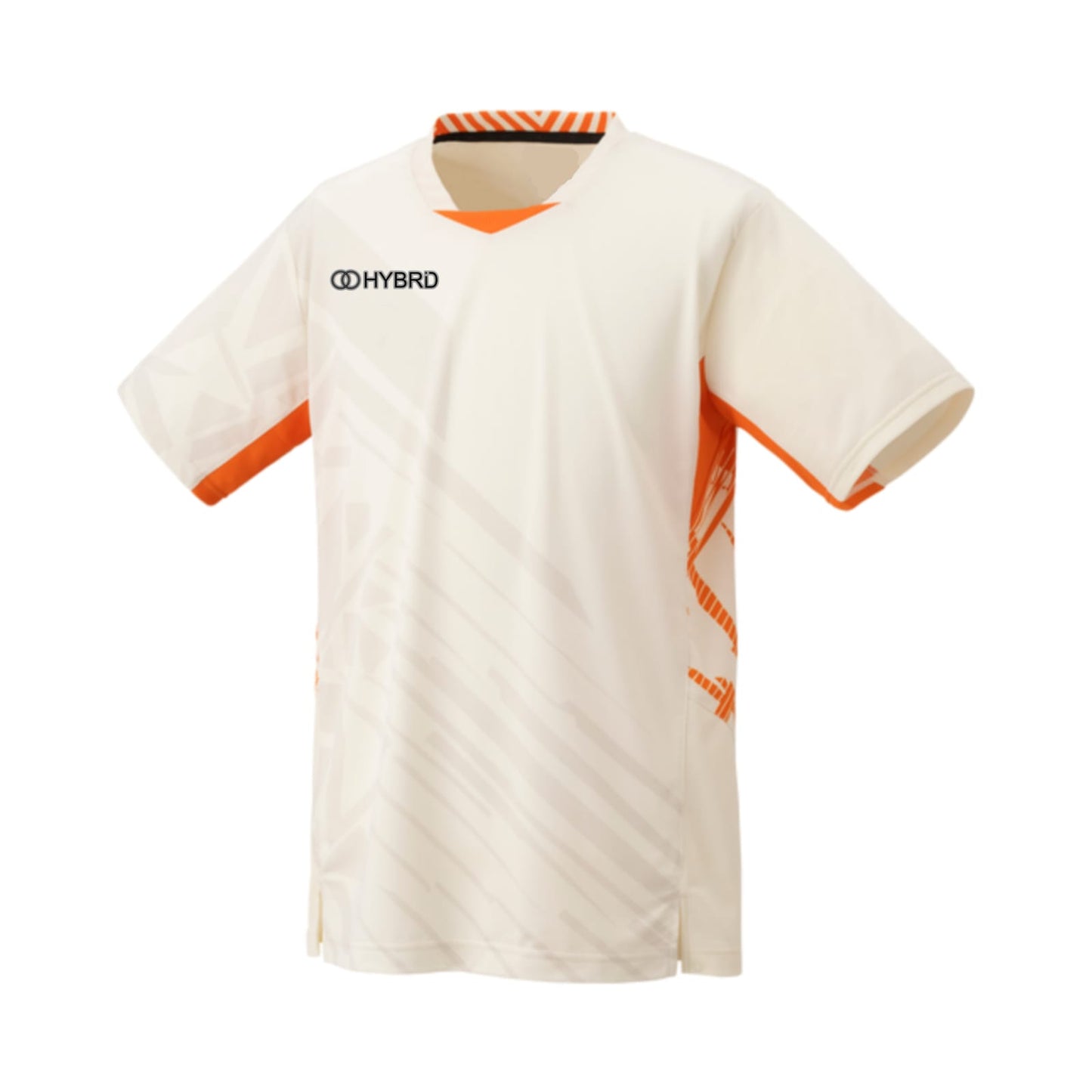 Hybrid Badminton Crew Neck Tournament Tshirt & Shorts Combo - CREAM, TANG