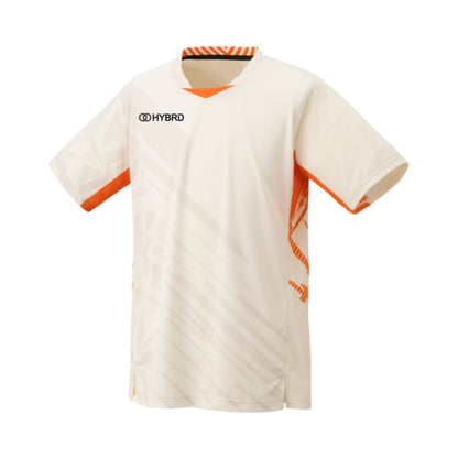 Hybrid Badminton Crew Neck Tournament Tshirt & Shorts Combo - CREAM, TANG