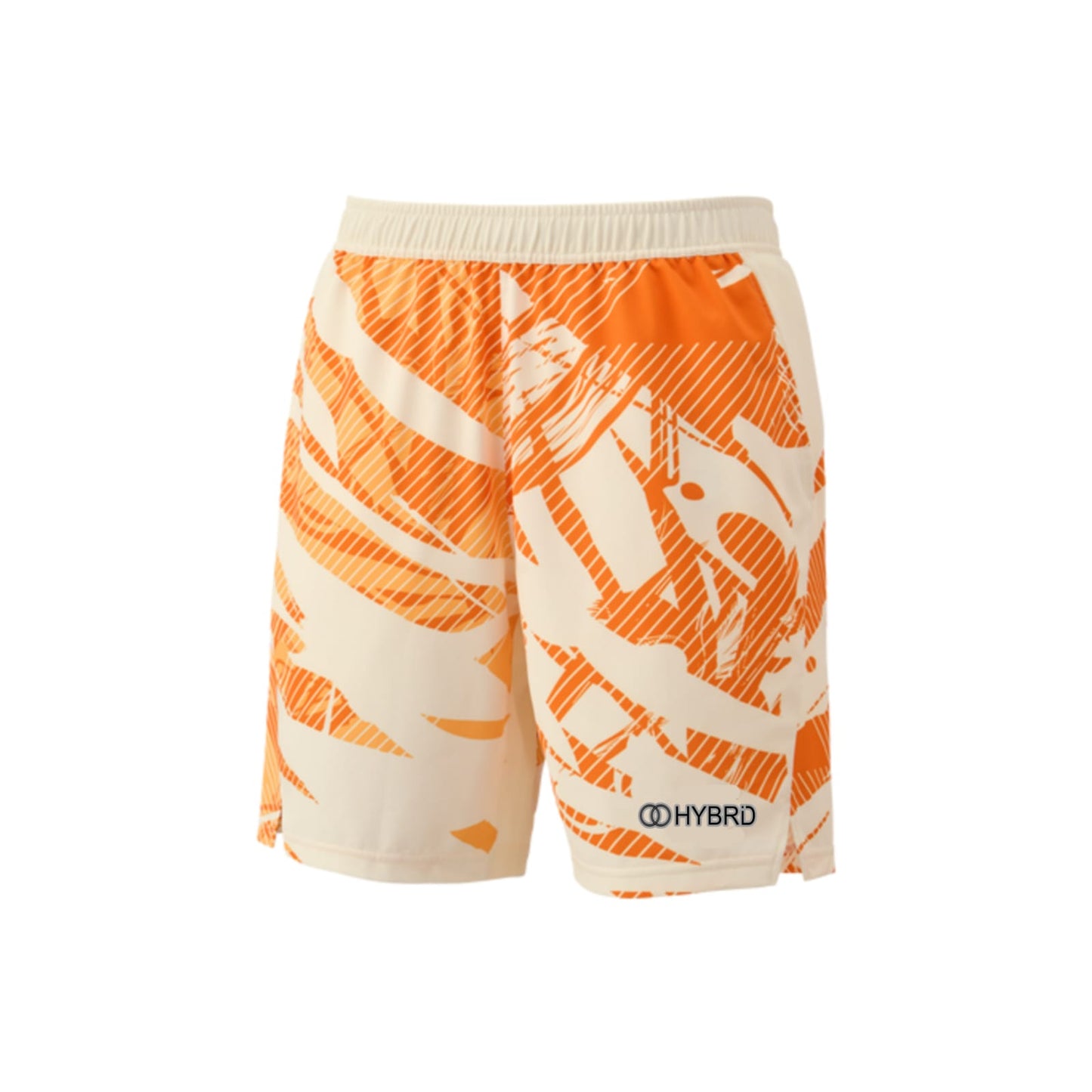 Hybrid Badminton Crew Neck Tournament Tshirt & Shorts Combo - CREAM, TANG