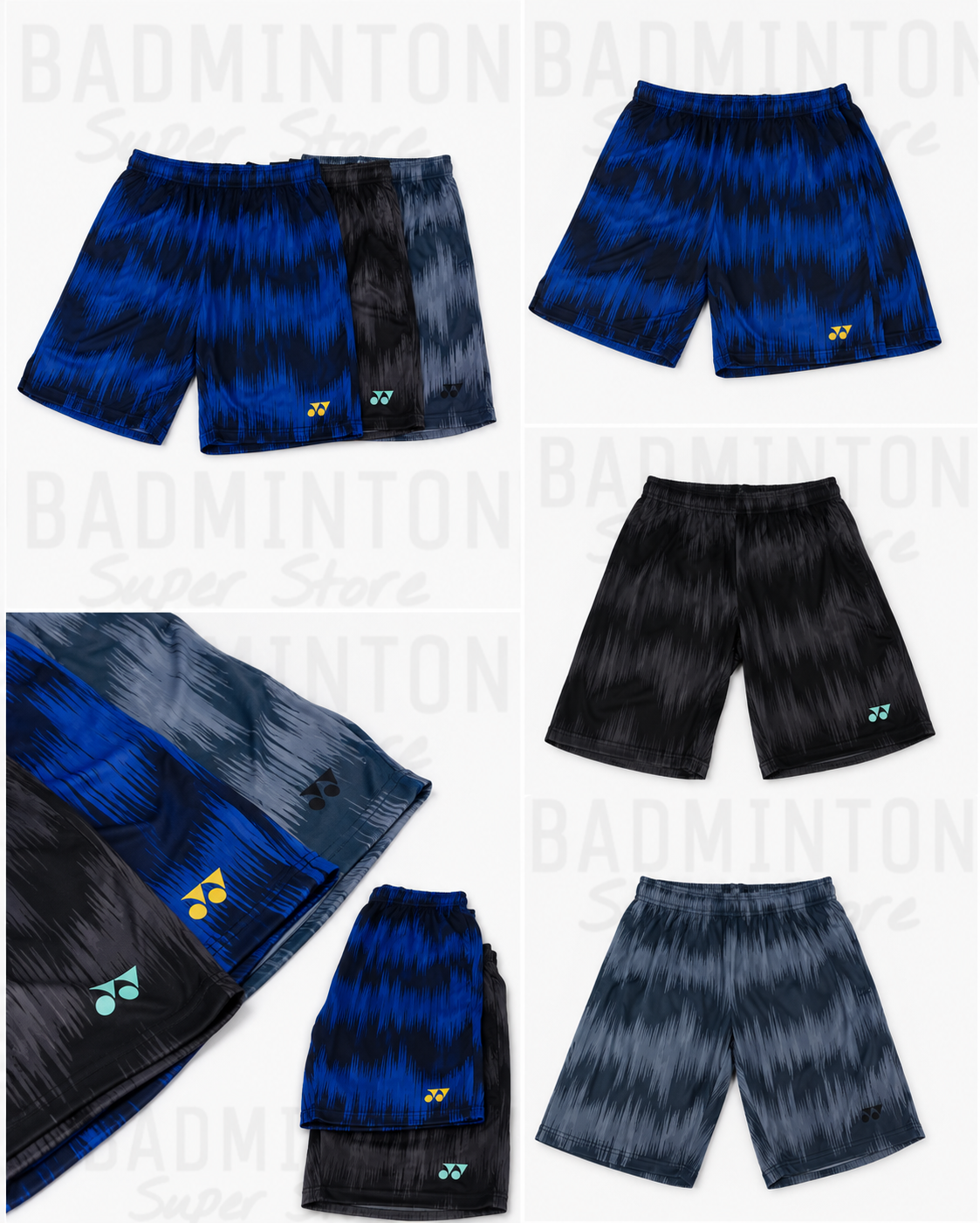 Yonex Shorts Imported Edition Runway 3 Collection - Blue, Black & Grey