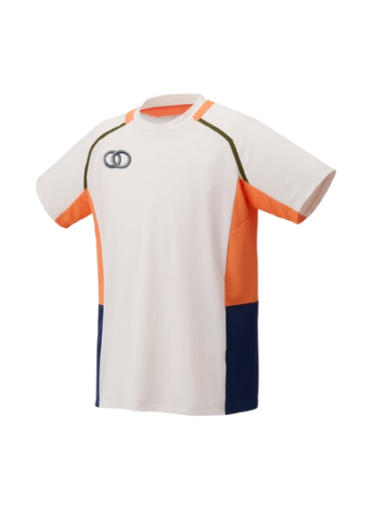 Hybrid Badminton Round Neck Tournament Tshirt & Shorts Combo - Natural