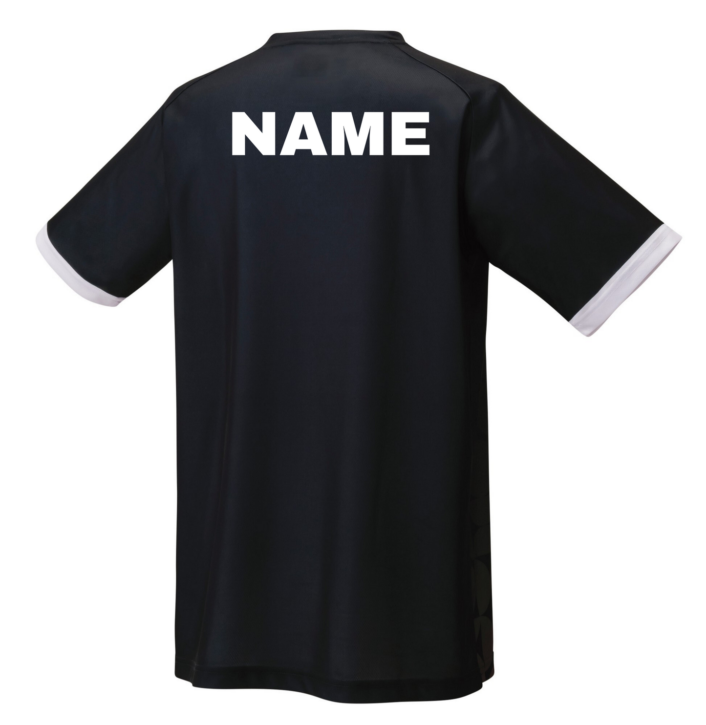 Hybrid Badminton Chinese Round Neck Tournament Tshirt Only - Black & White