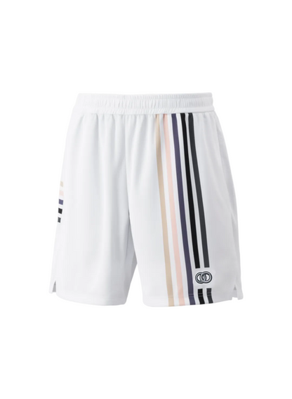 Hybrid Badminton Chinese Round Neck Tournament Tshirt & Shorts Combo - Black & White