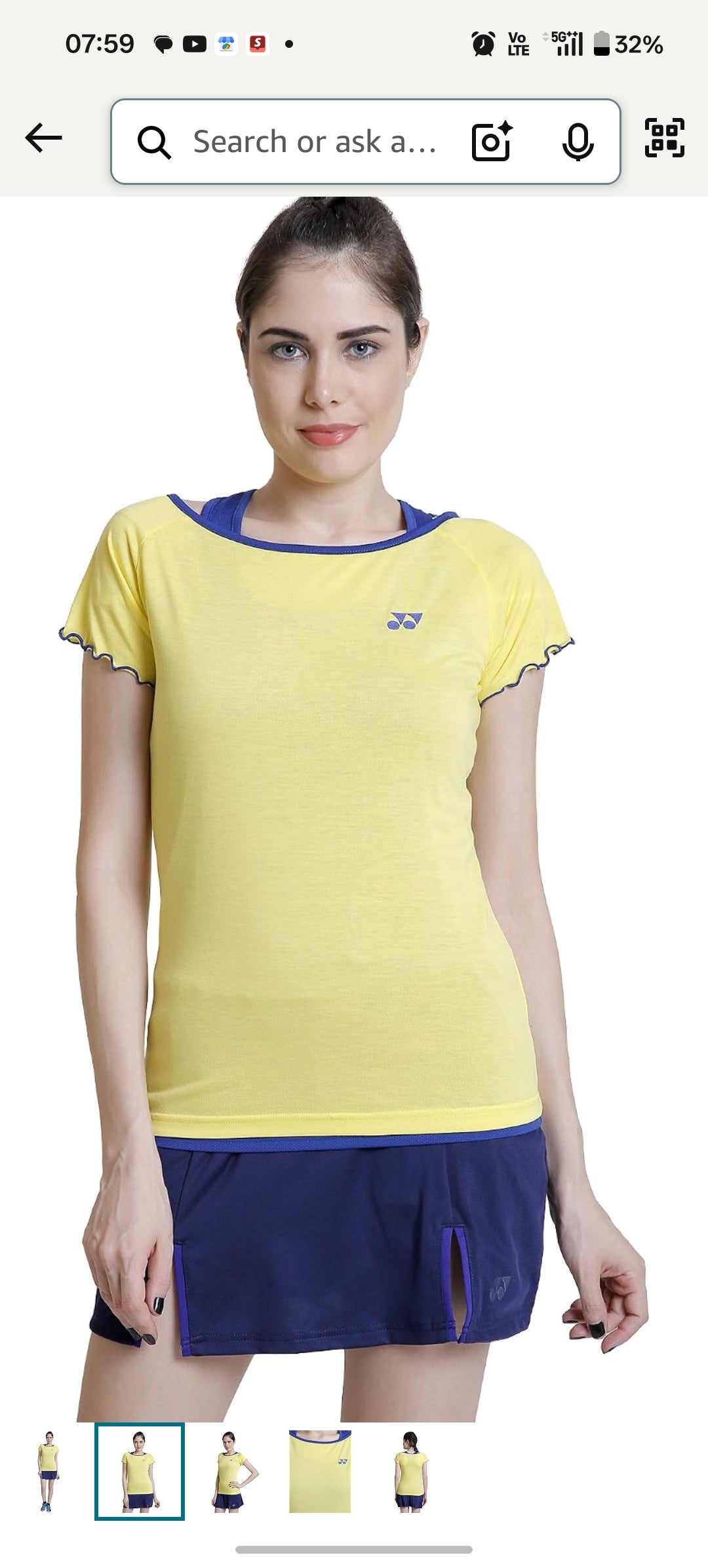 Yonex Women's Round Neck Tshirts