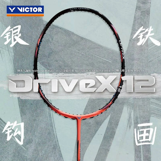 Victor DriveX 12 Metallic Badminton Racket (Orange/Black) 2025
